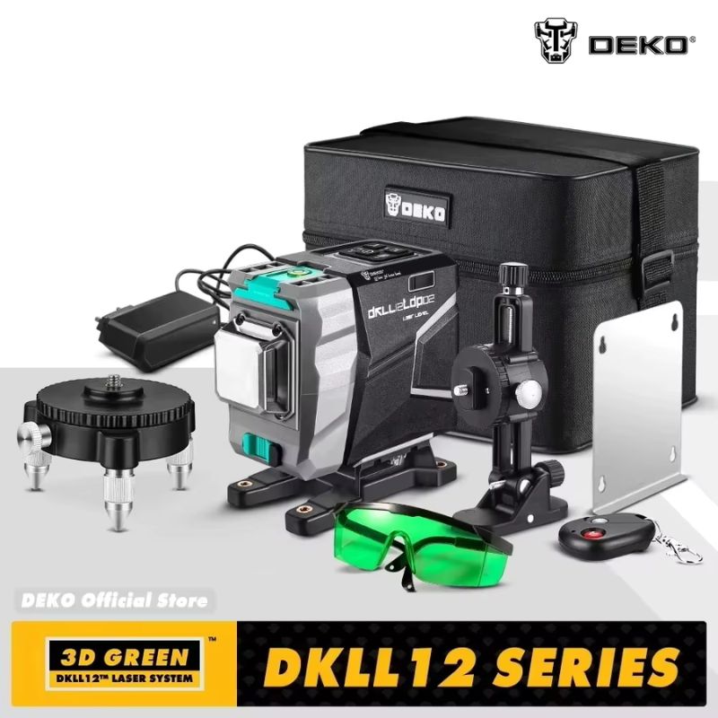 Laser carreleur DEKO vert auto-nivelant 10 m | DKLL12tdP02