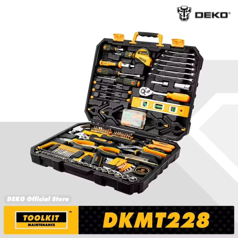 Malette Outils DEKO 65 Pièces - Kit Complet Et Portable Pour Tous Vos Travaux