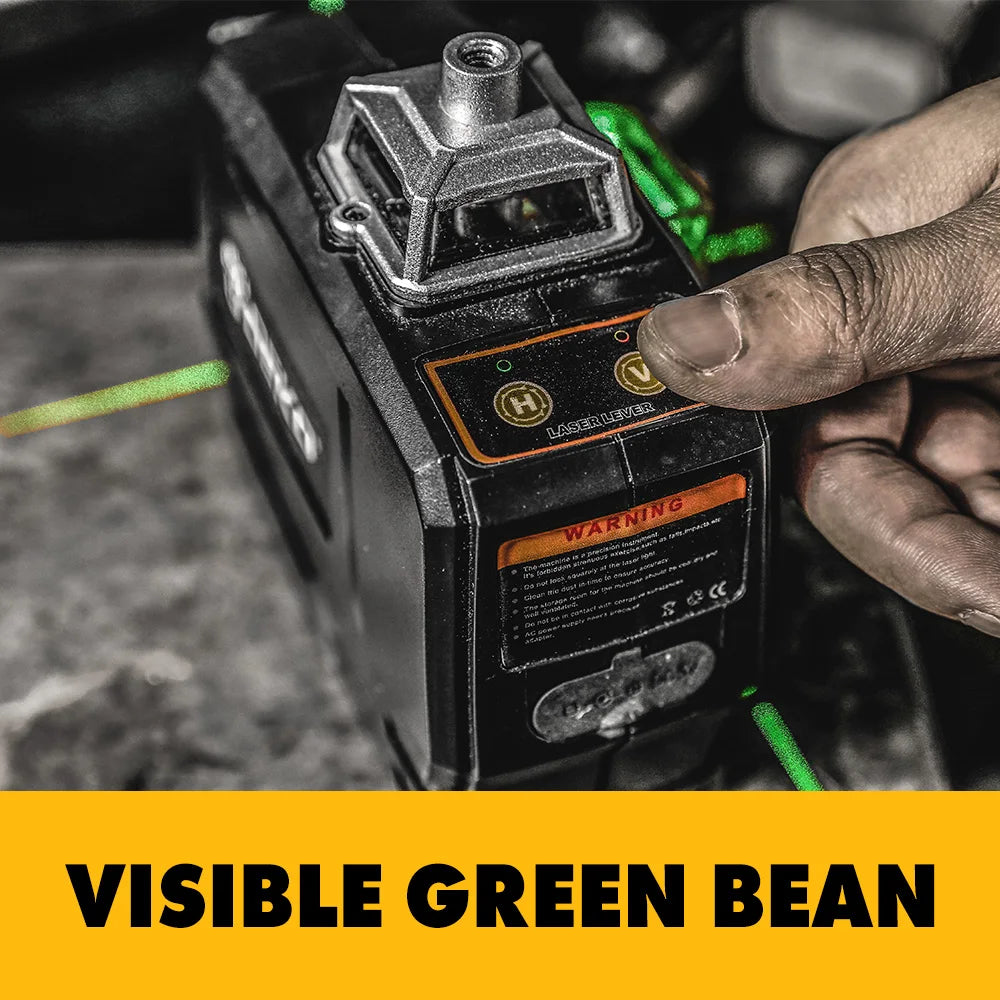 Niveau Laser Vert 12 Lignes DEKO DKLL12PB1 — Auto-nivelant 360°
