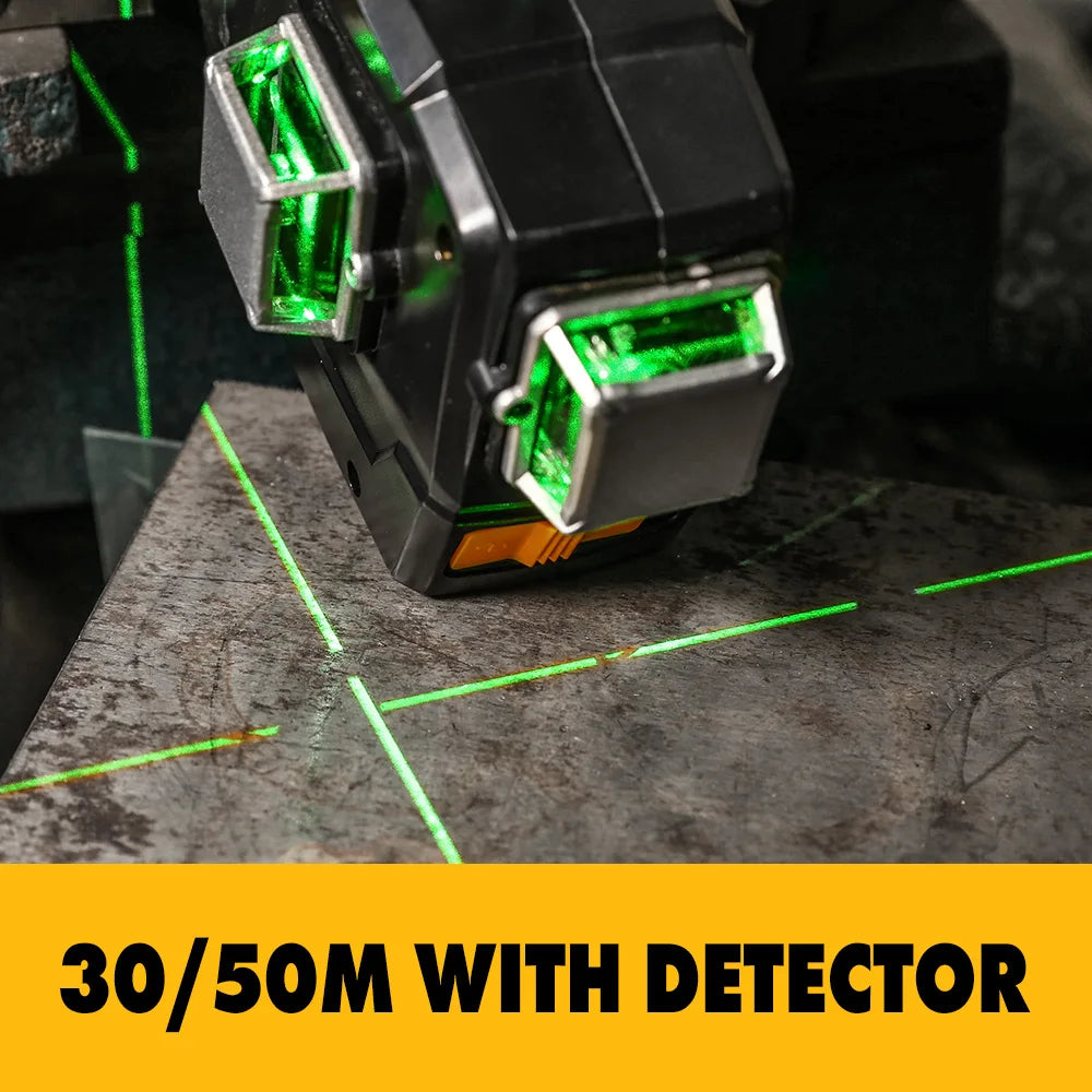 Niveau Laser Vert 12 Lignes DEKO DKLL12PB1 — Auto-nivelant 360°