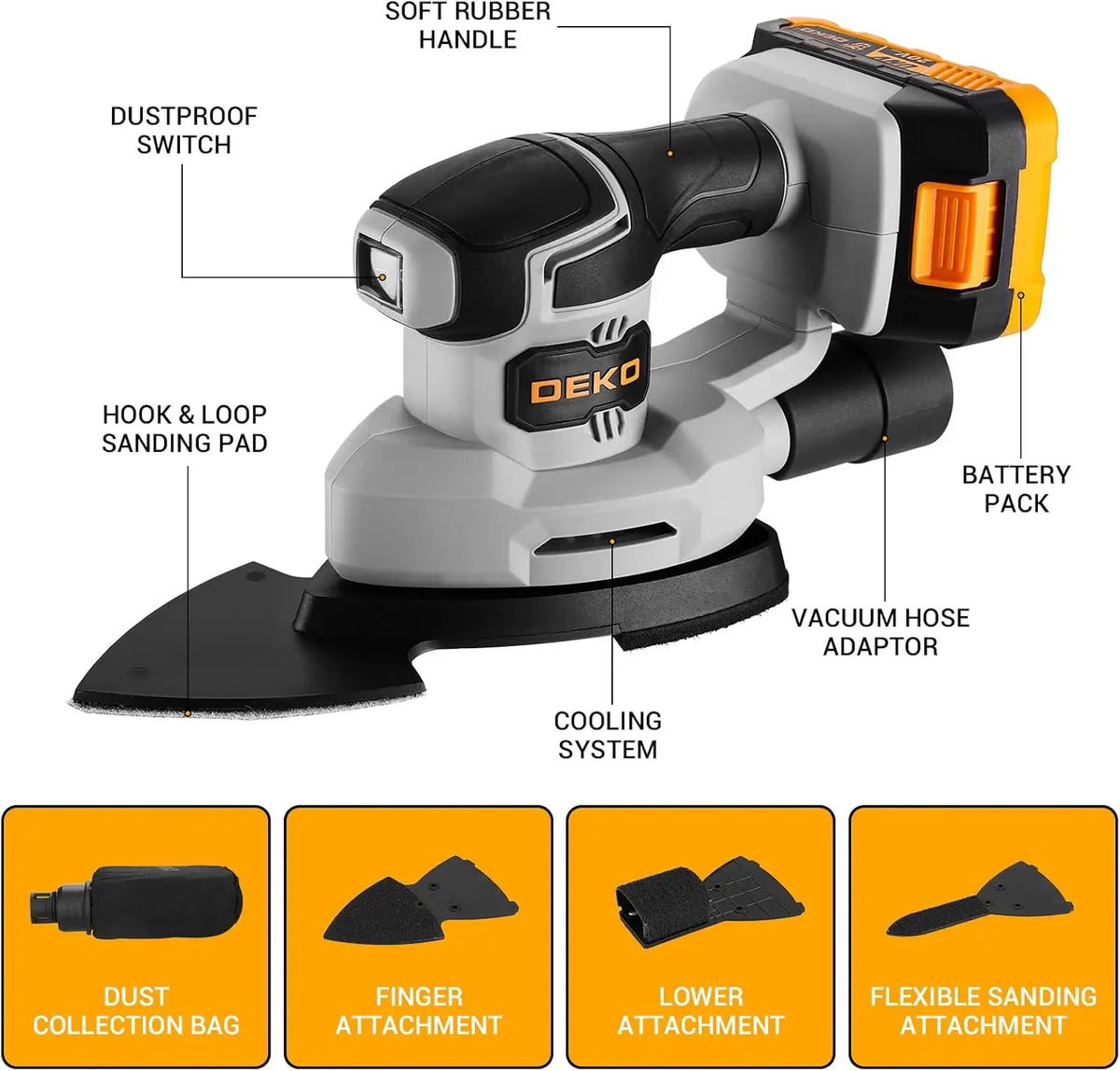 Ponceuse sans fil DEKO Delta 20V