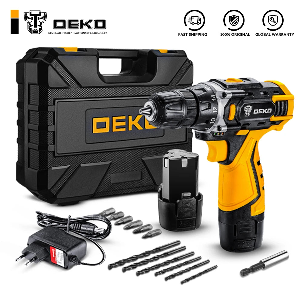 Perceuse-Visseuse Sans Fil DEKO 12V ou 16V